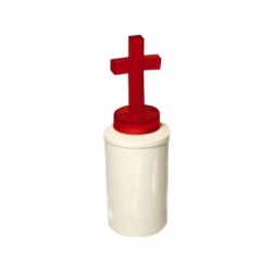 LED sviečka "kríž", 2xR6, červená