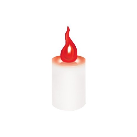 LED sviečka, 2xR6, červený plameň