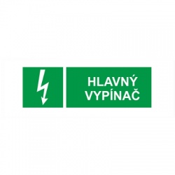 Hlavný vypínač s bleskom 60x20mm, nálepka