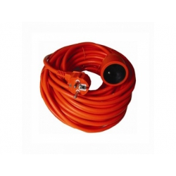 Predlžovací kábel - spojka, 1 zásuvka, oranžová, 20m