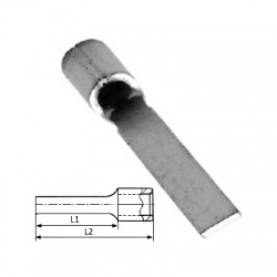 0,75-1mm2, lisovací kolík neizolovaný, plochý