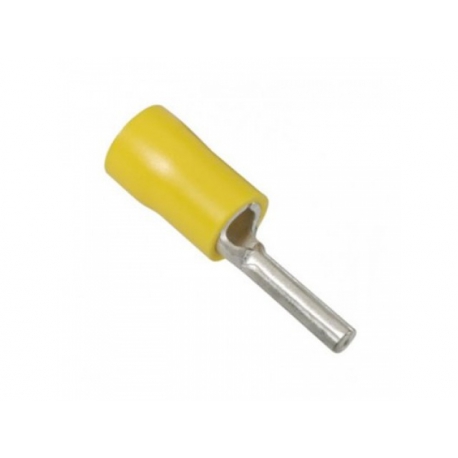 6mm2, lisovací kolík izolovaný, žltý