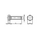 M16x60 skrutka DIN 933, Zn