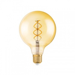 Vintage 1906 CL EDISON GLOBE GOLD 5W/820 E27, LED žiarovka