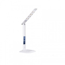 LED stmievateľná stolná lampička s displejom, 6W, voľba teploty svetla, biely lesk
