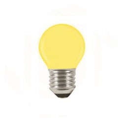 LQ SMD 1W/010, E27, LED žiarovka, žltá - DOPREDAJ!!!
