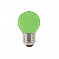 LQ SMD 1W/010, E27, LED žiarovka, zelená - DOPREDAJ!!!