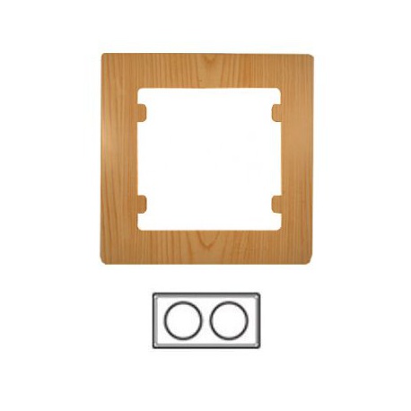 2-rámik horizontálny, svetlé drevo, 32105702