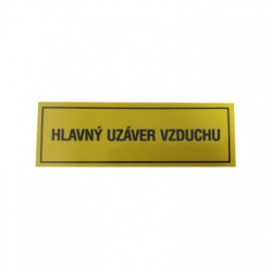 Hlavný uzáver vzduchu 105x35mm, nálepka