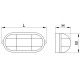 LED ochranné plastové svietidlo oválne, IP54, 15W, 1050lm, 4000K, 221mm, neutrálna biela