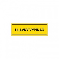 Hlavný vypínač 60x20mm, nálepka