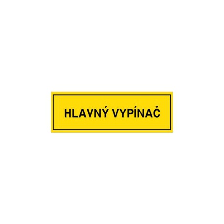 Hlavný vypínač 60x20mm, nálepka
