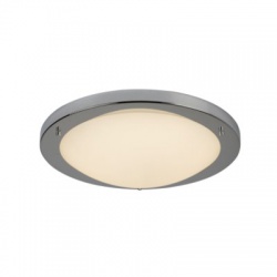 LED FLUSH CHROME FITTING OPAL GLASS 20W