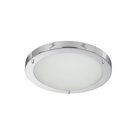 LED FLUSH CHROME FITTING OPAL GLASS 12W