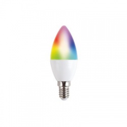 LED sviečková žiarovka 5W, RGB, E14, 400lm, WIFI SMART