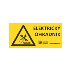 POZOR elektrický ohradník 98x198mm, nálepka