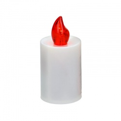 LUMIS LED sviečka , 2xR6, červený plameň