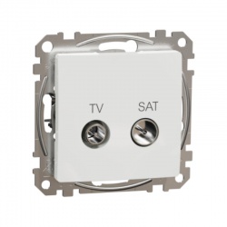 SDD111478S TV+SAT zásuvka, priebežná, biela