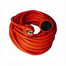 Predlžovací kábel - spojka, 1 zásuvka, oranžová, 25m