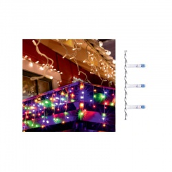 LED 300 vianočný svetelný záves, IP44, farebný