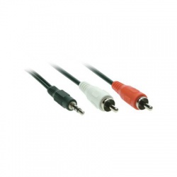 Audio kábel, 2xCinch-M/1xJack 3,5mm, dĺžka 5m