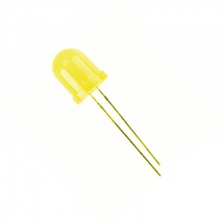 LED 10mm, 50mcd, 2,1V/20mA, žltá