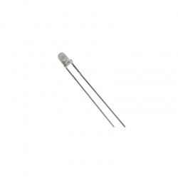 LED 3mm, 3,7V/20mA, 8000mcd, 34° číra/zelená