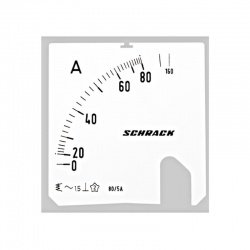 Stupnica pre ampérmeter 80/160/5A AC, 96x96mm