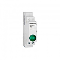 Signálka na lištu LED AMPARO, zelená, 230V AC