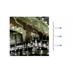 LED 600 vianočný svetelný záves, IP44, studená biela