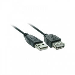 USB 2.0 A konektor - USB 2.0 A zdierka, 2m