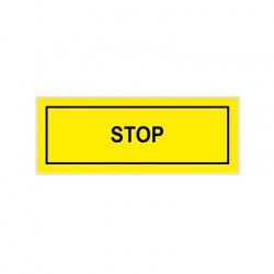 STOP 60x20mm, nálepka