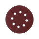 Brúsny papier 125mm (suchý zips, 8otvormi), zrnitosť 120, 10 kusov
