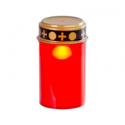 Kahanec MagicHome TG-10, s LED sviečkou, na hrob, červený, 12 cm, (súčasť balenia 2xAA)