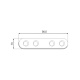 FLW 40 nábytkový uholník 36,5x13x2,0 mm, uholník bez rebra, Zn