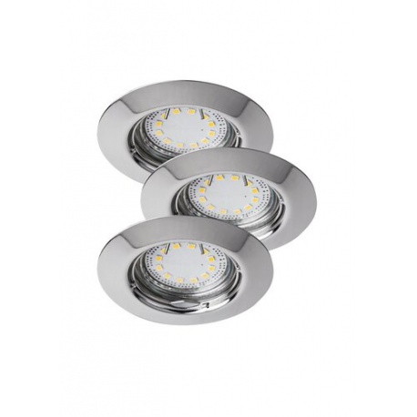 Lite, set 3x3W, IP40, zápustné bodové LED svietidlo, chróm