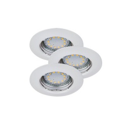 Lite, set 3x3W, IP40, zápustné bodové LED svietidlo, kov