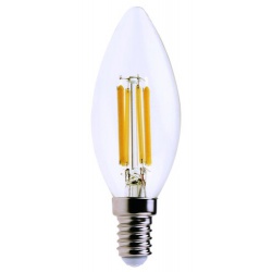 Filament-LED, E14, 6W, teplá biela, LED žiarovka