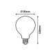 Filament-LED, E27, 8W, neutrálna biela, LED žiarovka