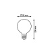 Filament-LED, E27, 5,4W, teplá biela, LED žiarovka