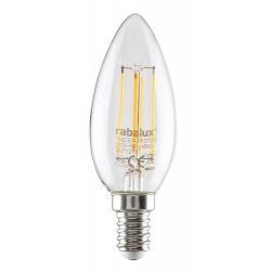 Filament-LED, E14, 4,2W, neutrálna biela, LED žiarovka