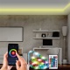 LED svetelný pás, RGB, 5m, sada s adaptérom a dialkovým ovladačom, WIFI SMART