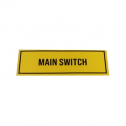 Main Switch 105x35mm, nálepka