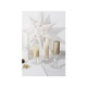 MagicHome Vianoce, Hviezda, papier, 10 LED teplá biela, 2xAA, jednoduché svietenie, 40 cm