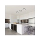 Shaun 2, 12W LED panel, štvorcové, teplá biela, čierne