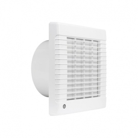 Ventilátor do kúpeľne s automatickou žalúziou a časovým dobehom O 150 mm, výkonnejší motor