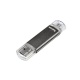 Hama flashPen Laeta Twin 16 GB 10 MB/s, šedý