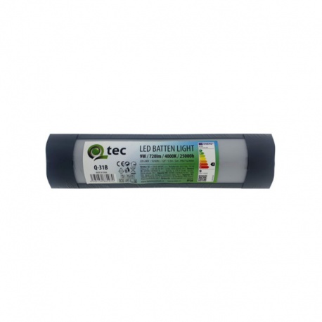 Q-31B 9W LED BATTEN LIGHT podlinkové svetlo - čierne QTEC